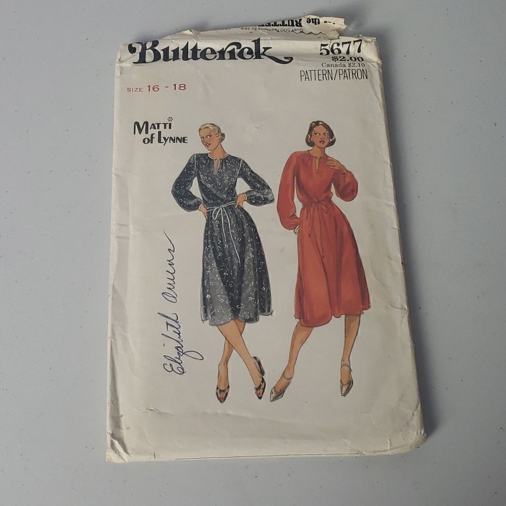 Vintage 1970s Matti of Lynne Dress Pattern